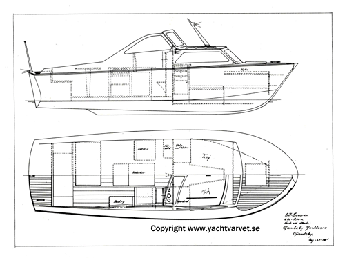 Lill-Saxaren GAMLEBY YACHTVARV ritning